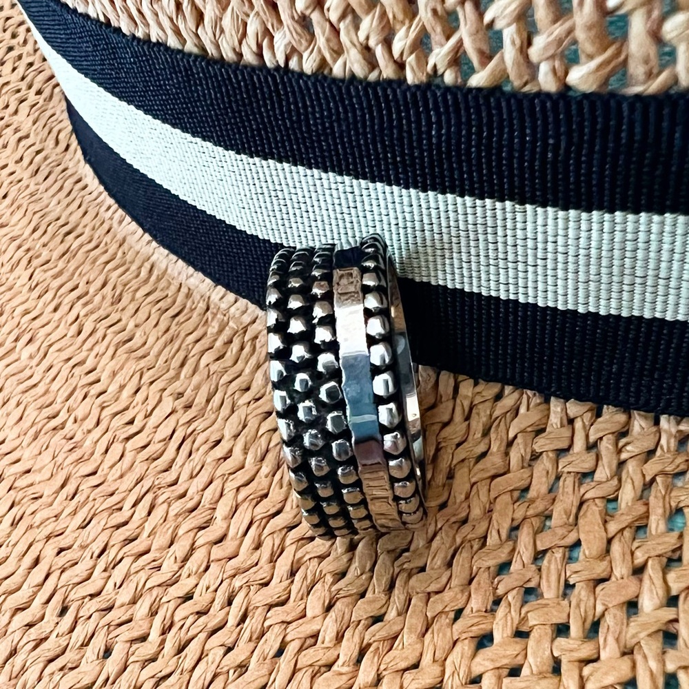 Stainless Steel Designer Maurer Limited Grit Ring / Band NWT